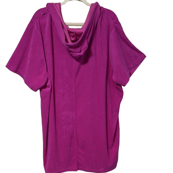 Swimsuits for all zip up hooded cover up short sleeve dress beachy 30/32 - Picture 2 of 9